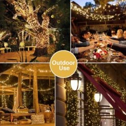 JMEXSUSS 66ft 200 LED Christmas Lights Outdoor, Warm White String Lights Green Wire, 8 Modes Christmas String Lights Plug In For Outside Tree Bedroom Wedding Party Christmas Indoor Decorations -Xmas Lighting Shop 81K0nmdQ1L. AC SL1500