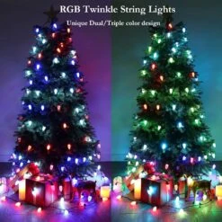 Joomer C9 Christmas Color Changing String Lights Outdoor Indoor,33ft 50LED Green Wire Christmas Tree Lights,32 Keys Remote Control Fairy Lights For Christmas Party Wedding Decoration -Xmas Lighting Shop 81K3uWMe6kL. AC SL1500