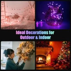 Dazzle Bright Color Changing Fairy Lights Battery Operated, 2 Pack 20 FT 60 LED Silver Copper Wire RGB String Lights With Remote, Waterproof Christmas Decorations For Indoor Outdoor Yard Party Decor -Xmas Lighting Shop 81KH3YV1ZvL. AC SL1500