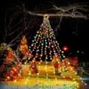 PUHONG Christmas Decorations Star Lights, 320 LED Christmas Tree Lights Outdoor,16.4Ft String Lights 8 Memory Modes With 14" Lighted Star For Xmas New Year (Iron-Multicolor)