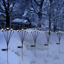 Pelican Mate Firefly 8 LED Solar Powered Garden Lights, Swaying Starburst Light Outdoor Waterproof For Pathway Yard Patio Landscape Christmas Decorative, Warm White 2PACK -Xmas Lighting Shop 81KX5RoM7HL. AC SL1500