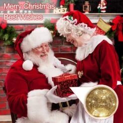 2 Pack (5.7 In & 4.5 In) Mercury Cracked Glass Globe Lights Home Decorative Sphere Night Light Battery Operated Ball Lamp For Christmas Livingroom Wedding Decor Birthday Present Warm White -Xmas Lighting Shop 81L2K8 14wL. AC SL1500