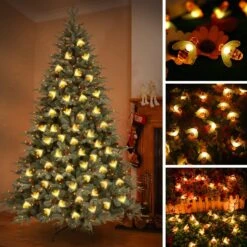 ITICdecor Solar String Lights 30 LED Cute Bee Lights Outdoor Waterproof Starry Light Fairy Decor Light,Wedding Home Gardens Patio Party Christmas Tree Decor(Warm White) -Xmas Lighting Shop 81LLeWAiM5L. AC SL1500