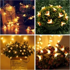 ITICdecor Solar String Lights 30 LED Cute Bee Lights Outdoor Waterproof Starry Light Fairy Decor Light,Wedding Home Gardens Patio Party Christmas Tree Decor(Warm White) -Xmas Lighting Shop 81LbiPckUL. AC SL1500