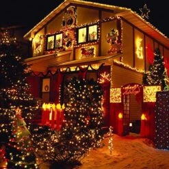 SPRKLINLIN 2 Pack 100 LED Solar Powered String Lights, Each 33FT Copper Wire 8 Modes Solar Fairy Lights Outdoor Waterproof For Garden, Patio, Party, Christmas, Home (Warm White) -Xmas Lighting Shop 81LjYLRNKVL. AC SL1500