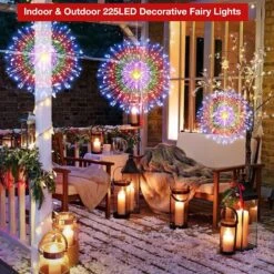 Fairy Lights Battery Operated Wire Lights,225 LED DIY 8 Modes Dimmable Lights With Remote Control, Waterproof Decorative Hanging Starburst Lights For Christmas, Home, Patio, Indoor Outdoor Decoration -Xmas Lighting Shop 81Lzwkr23GL. AC SL1500