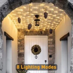 Weillsnow 198 Led 9.8ft X 6.6ft Outdoor Net Lights, Connectable 8 Lighting Twinkle Modes Mesh Lights For Christmas Outdoor Patio Garden Bush Fence Decorations (Warm White) 8 Weillsnow 198 Led 9.8ft X 6.6ft Outdoor Net Lights, Connectable 8 Lighting Twinkle Modes Mesh Lights For Christmas Outdoor Patio Garden Bush Fence Decorations (Warm White) -Xmas Lighting Shop 81MBet2hOvL. AC SL1500