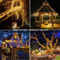 JMEXSUSS 66ft 200 LED Christmas Lights Outdoor, Warm White String Lights Green Wire, 8 Modes Christmas String Lights Plug In For Outside Tree Bedroom Wedding Party Christmas Indoor Decorations -Xmas Lighting Shop 81MOBfF9JWL. AC SL1500
