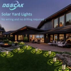 4 Pack Solar Garden Lights Outdoor Waterproof LED, Solar Rock Lights, Solar Yard Lights,Patio Decorative Landscape Lights Christmas Decor,Walkway Solar Lights For Pathway Grassland Backyard Driveway -Xmas Lighting Shop 81MSec8wmAL. AC SL1500