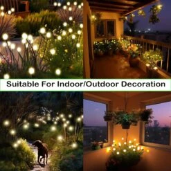 GREMBEB 【Upgrade】 Solar Garden Lights Outside, 4Pack 40 LED Path Swaying Solar Powered Firefly Lights Outdoor Waterproof Decorative Stake Yard Patio Landscape Christmas Decor(+ 4 Extra Spare Battery) -Xmas Lighting Shop 81MWZgU6VkL. AC SL1500