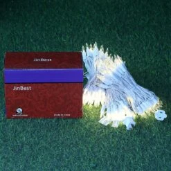 JinBest 150 LED Warm White Christmas Lights, 50 FT White Wire String Lights, UL Certified And Commercial Mini Light Set, For Indoor Outdoor Party, Garden, Patio -Xmas Lighting Shop 81MYcACnUpL. AC SL1500