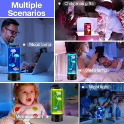 Jellyfish Lava Lamp, Color Changing Jellyfish Tank Aquarium Lamps, Bedroom Desktop Sleep Lamp, Night Light For Kids Room Decor, Relax Birthdays Christmas Gifts For Girls Boys Adults -Xmas Lighting Shop 81MegqwUjsL. AC SL1500