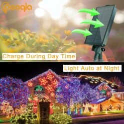 Pooqla Color Changing Solar String Lights Outdoor, 100 LED RGB Solar Christmas Lights With Remote 8 Modes, 16 Colors Solar Colorful Fairy Lights For Summer Decoration Garden Yard Wedding Party Decor -Xmas Lighting Shop 81Mo8eQu0pL. AC SL1500