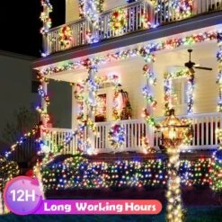 Solar Christmas Lights Outdoor Waterproof - 8 Mode 200LED 72ft LED Mini Solar Power String Lights, Multicolor Fairy Light Strings Decorations For Xmas Trees, Patio, Garden, Fence, Path, Holiday, Party 14 Solar Christmas Lights Outdoor Waterproof - 8 Mode 200LED 72ft LED Mini Solar Power String Lights, Multicolor Fairy Light Strings Decorations For Xmas Trees, Patio, Garden, Fence, Path, Holiday, Party -Xmas Lighting Shop 81Mt9zXn9AS. AC SL1500