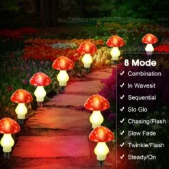 12 Pcs Outdoor Solar LED Mushroom Lamp Cute Mushroom Light Mushroom Solar Lights 8 Modes Waterproof Garden Lamp Outside Decor For Christmas Halloween Garden Yard Patio Pathway Lawn (Red) 9 12 Pcs Outdoor Solar LED Mushroom Lamp Cute Mushroom Light Mushroom Solar Lights 8 Modes Waterproof Garden Lamp Outside Decor For Christmas Halloween Garden Yard Patio Pathway Lawn (Red) -Xmas Lighting Shop 81N30aTL6hL. AC SL1500