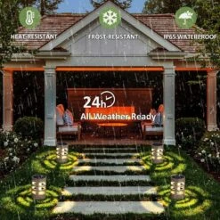 4 Pack Solar Garden Lights Outdoor Waterproof LED, Solar Rock Lights, Solar Yard Lights,Patio Decorative Landscape Lights Christmas Decor,Walkway Solar Lights For Pathway Grassland Backyard Driveway -Xmas Lighting Shop 81N8rnMbbgL. AC SL1500