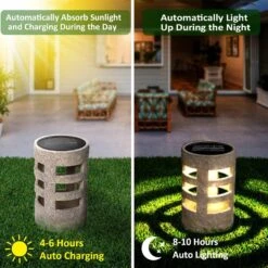 4 Pack Solar Garden Lights Outdoor Waterproof LED, Solar Rock Lights, Solar Yard Lights,Patio Decorative Landscape Lights Christmas Decor,Walkway Solar Lights For Pathway Grassland Backyard Driveway -Xmas Lighting Shop 81NEhaeo2sL. AC SL1500