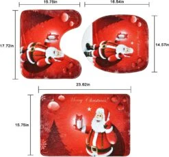 Alishomtll 4 Pcs Merry Christmas Shower Curtain Sets With Non-Slip Rugs, Toilet Lid Cover, Bath Mat Set And 12 Hooks, Santa Xmas Tree Ball Snowflake Waterproof Shower Curtains For Bathroom Decoration 13 Alishomtll 4 Pcs Merry Christmas Shower Curtain Sets With Non-Slip Rugs, Toilet Lid Cover, Bath Mat Set And 12 Hooks, Santa Xmas Tree Ball Snowflake Waterproof Shower Curtains For Bathroom Decoration -Xmas Lighting Shop 81NdPYccquL. AC SL1484