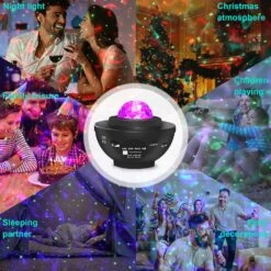 Star Projector Galaxy Projector Night Light For Bedroom Sky With Music Speaker And Remote Control LED Nebula Cloud & Moving Ocean Wave For Bedroom Game Rooms Home Theatre Christmas Gift -Xmas Lighting Shop 81O3V0KmEhL. AC SL1500
