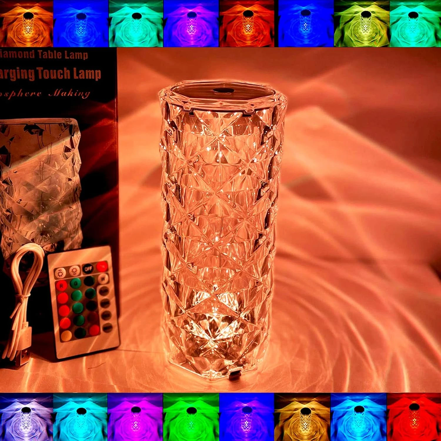 N/A NA Crystal Diamond Table Lamp, 16 Color Changing Led Touch Night Light Romantic Rose Acrylic Bedside Lamp With USB Port For Kids Bedroom,Living Room,College Dorm,Party Christmas Decor(Remote&Touch) 1 N/A NA Crystal Diamond Table Lamp, 16 Color Changing Led Touch Night Light Romantic Rose Acrylic Bedside Lamp With USB Port For Kids Bedroom,Living Room,College Dorm,Party Christmas Decor(Remote&Touch)