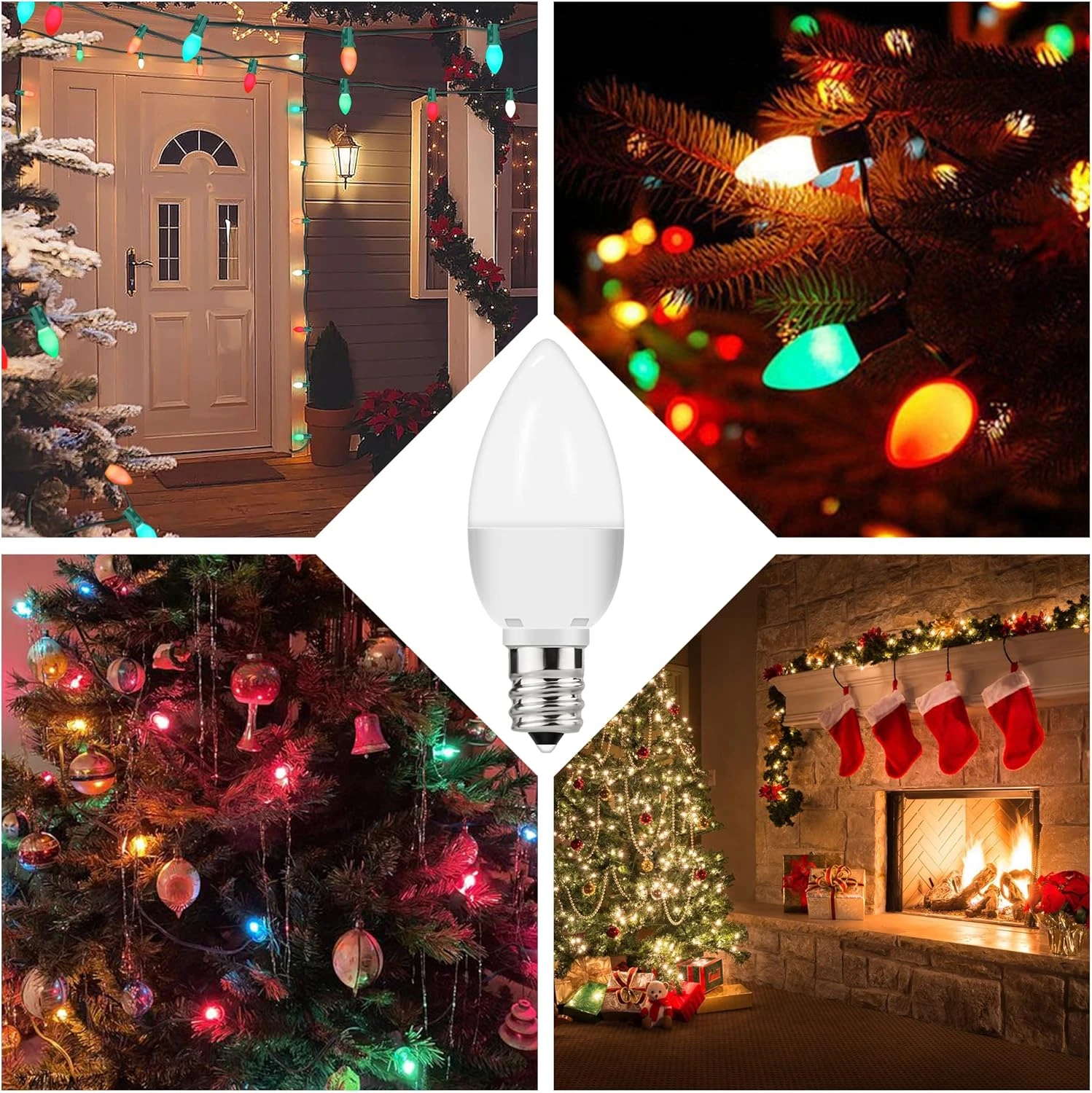 Flaspar LED C7 Night Light Bulb, 1W(10 Watt Equivalent) Candelabra E12 Base Mini LED Bulb, Daylight White 6000K For For Christmas Villages, Chandelier, Ceiling, Low Watt Led Light Bulbs, 6 Pack 4 Flaspar LED C7 Night Light Bulb, 1W(10 Watt Equivalent) Candelabra E12 Base Mini LED Bulb, Daylight White 6000K For For Christmas Villages, Chandelier, Ceiling, Low Watt Led Light Bulbs, 6 Pack - Image 4