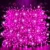 600LED Pink String Lights, 197FT Valentine Fairy Lights Clear Wire 8 Lighting Modes, Extendable Waterproof Romantic Pink Christmas Lights For Wedding Girls Birthday Party Valentine's Day Decorations