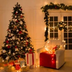 Battery Operated String Lights, 42.6ft 120 LED Battery Powered Fairy Lights With Timer And 8 Modes, IP 65 Waterproof Twinkle Lights For Indoor Outdoor Christmas Tree Wedding Party Bedroom(Warm White) -Xmas Lighting Shop 81PkNRp9QL. AC SL1500