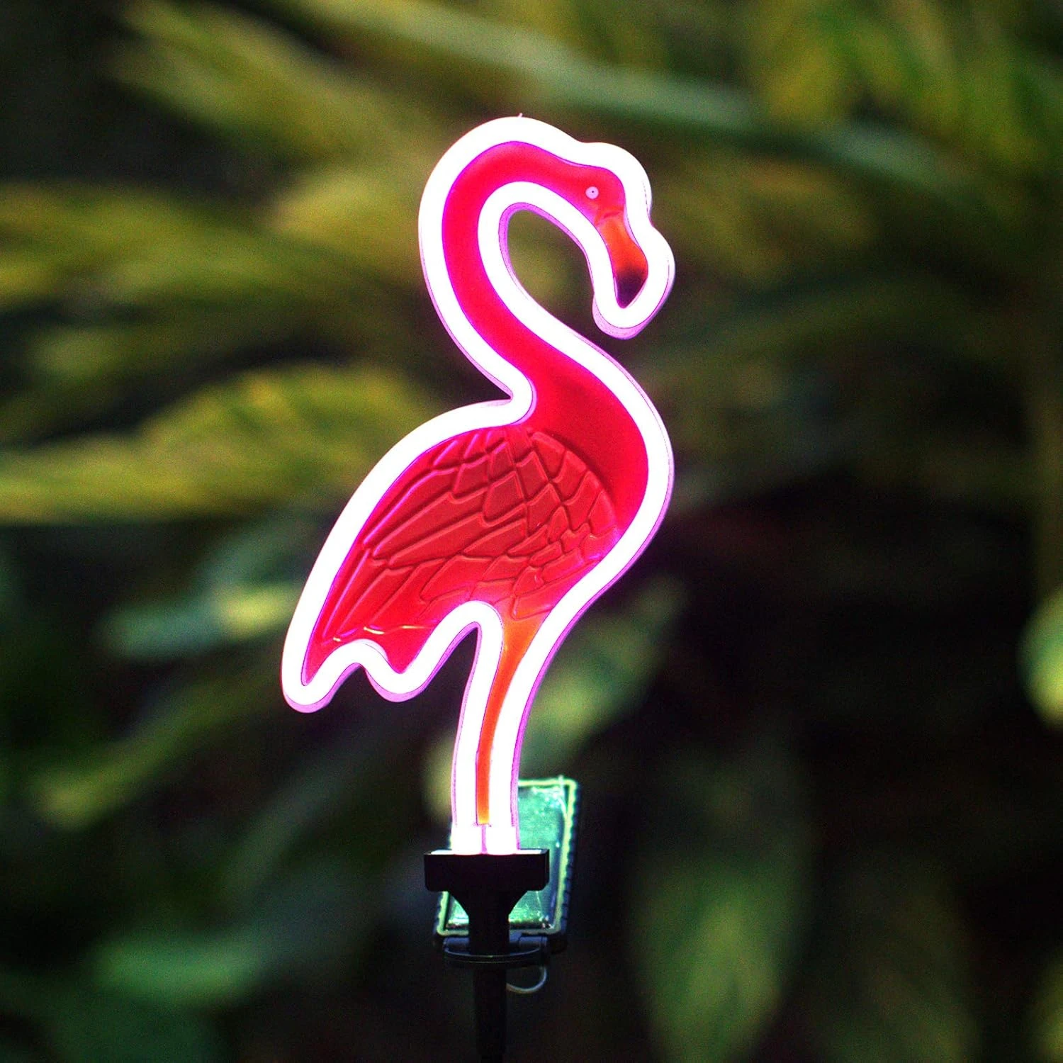 Solar Flamingo Pink Neon Light - Set Of 2 Metal Garden Stake Lights 42 Inch Path Lighting For Christmas Yard Lawn Patio Walkway Decor 7 Solar Flamingo Pink Neon Light - Set Of 2 Metal Garden Stake Lights 42 Inch Path Lighting For Christmas Yard Lawn Patio Walkway Decor - Image 7