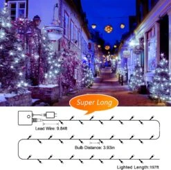 Outdoor Christmas 500LEDs String Lights,197FT Christmas Fairy Light With 8 Lighting Modes & Timer Waterproof For Home Garden Yard Xmas Wedding Party Holidays Festival Decoration -Xmas Lighting Shop 81QtLHJ7fjL. AC SL1500