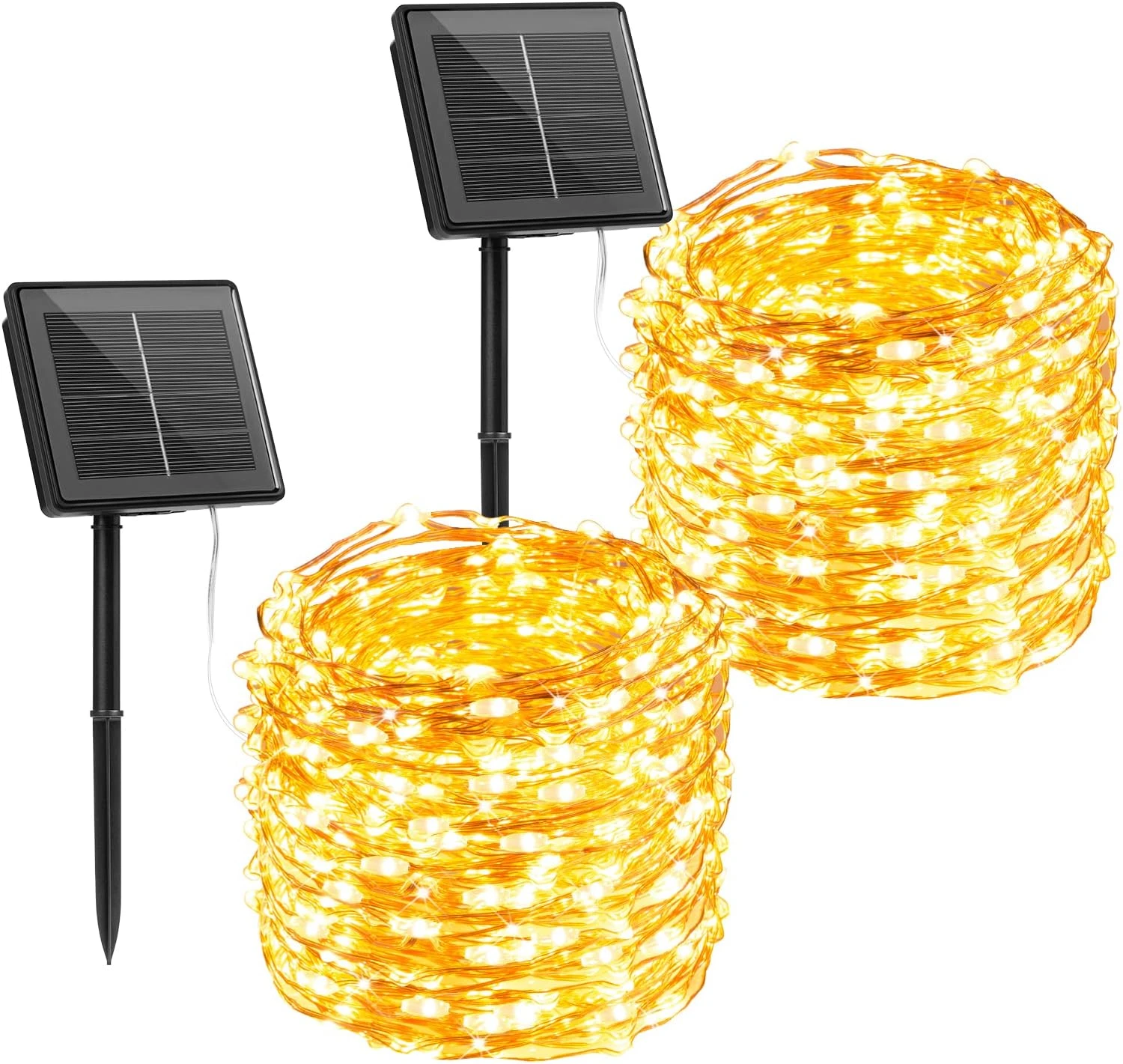 Brightown Outdoor Solar String Lights, 2 Packs Each 66Feet 200 Led Solar Powered Fairy Lights With 8 Modes Waterproof Decoration Lights For Patio Yard Trees Christmas Wedding Party (Warm White) 1 Brightown Outdoor Solar String Lights, 2 Packs Each 66Feet 200 Led Solar Powered Fairy Lights With 8 Modes Waterproof Decoration Lights For Patio Yard Trees Christmas Wedding Party (Warm White)