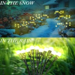 GREMBEB 【Upgrade】 Solar Garden Lights Outside, 4Pack 40 LED Path Swaying Solar Powered Firefly Lights Outdoor Waterproof Decorative Stake Yard Patio Landscape Christmas Decor(+ 4 Extra Spare Battery) -Xmas Lighting Shop 81RKFMEHu5L. AC SL1500
