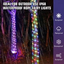 Connectable 100ft Rope Lights Outdoor With 300 LEDs, 18 Color Changing Outdoor String Lights Plug In With Remote, Extendable IP68 Waterproof Fairy Lights For Garden Patio Deck Bedroom Christmas Decor -Xmas Lighting Shop 81RZIng0Z L. AC SL1500