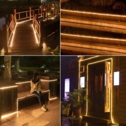 Upgraded 19.6FT 180 LED Solar Powered LED Strip Lights, Stairs Step Lights Outdoor Waterproof, 8 Lighting Mode Auto ON/Off Light Strips For Christmas Gazebo Canopy Pool Stairs Porch Coop(Warm White) 12 Upgraded 19.6FT 180 LED Solar Powered LED Strip Lights, Stairs Step Lights Outdoor Waterproof, 8 Lighting Mode Auto ON/Off Light Strips For Christmas Gazebo Canopy Pool Stairs Porch Coop(Warm White) -Xmas Lighting Shop 81RxnvyKfgL. AC SL1500