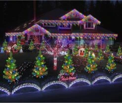 Homeleo 4 Set Solar Christmas Tree W/ 80pcs Multicolor C6 LED Christmas Lights For Outdoor Christmas Decorations,Solar Powered Prelit Small Christmas Tree For Holiday Outside Pathway Garden Yard Decor 14 Homeleo 4 Set Solar Christmas Tree W/ 80pcs Multicolor C6 LED Christmas Lights For Outdoor Christmas Decorations,Solar Powered Prelit Small Christmas Tree For Holiday Outside Pathway Garden Yard Decor -Xmas Lighting Shop 81SCCbQqL. AC SL1500