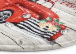 Ikfashoni 4 Pcs Christmas Shower Curtains Set With Non-Slip Rugs, Toilet Lid Cover And Bath Mat, Vintage Rustic Wooden Shower Curtain With 12 Hooks, Xmas Tree Snowflake Shower Curtain For Bathroom -Xmas Lighting Shop 81SI65OFJSL. AC SL1500 1