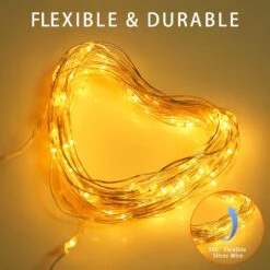 YAOZHOU Solar String Lights Outdoor Waterproof Warm White 2Pack Total 200LED 66Ft 8 Modes Copper String Lights Fairy Lights For Christmas Garden, Patio, Fence, Balcony, Outdoors -Xmas Lighting Shop 81SMJNaJFQL. AC SL1500
