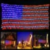 MZD8391 American Flag Lights 420 Super Bright LEDs, Waterproof LED US Flags Light For 4th Of July Decorations, Memorial Day, Independence Day, Garden, Yard, Holiday, Party, Christmas Decorations