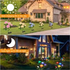 4 Pack Solar Garden Decorative Lights 7 Color Changing Beautiful & Realistic Rose Flowers Lights Waterproof Outdoor Solar Powered Fairy Landscape Lights For Yard Pathway Patio Christmas Decoration -Xmas Lighting Shop 81SUen9KYL. AC SL1500