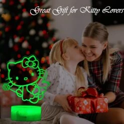 Cat Night Light - Kitty Lamp, 7 Color Change Decor Lamp With Remote, Dim, Timer, Gifts For Christmas Birthday Girls -Xmas Lighting Shop 81SjGmhMLoL. AC SL1500