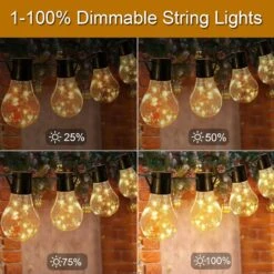 Janchs 14ft Battery Operated 20 Hanging Bulb 100 LED String Lights, Vintage Commercial Battery Outdoor Lights For Indoor Outdoor Decorations Home, Bedroom, Patio, Balcony, Christmas Party (8 Modes) -Xmas Lighting Shop 81TCDO5SPL. AC SL1500