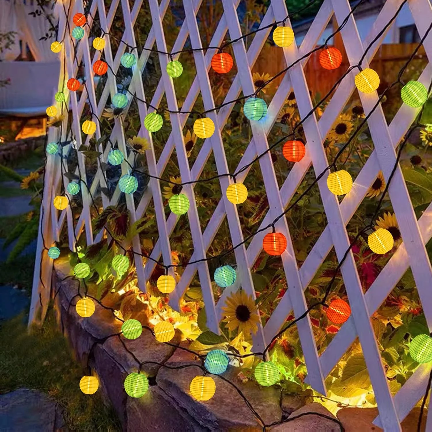 ShuoMei 24Pcs Solar Chinese Lantern String Lights, Chinese New Year Decorations 2023, Decorative Hanging LED Light, Christmas Lights Outdoor For Patio, Garden, Yard, Christmas Decoration (Multicolor) 6 ShuoMei 24Pcs Solar Chinese Lantern String Lights, Chinese New Year Decorations 2023, Decorative Hanging LED Light, Christmas Lights Outdoor For Patio, Garden, Yard, Christmas Decoration (Multicolor) - Image 6