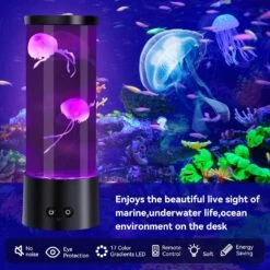 Gifts For Adults Kids, 17 Color Setting Jellyfish Tank Mood Light USB Powered Aquarium Night Light LED Fantasy Jellyfish Lava Lamp For Home Office Bedroom Decor For Christmas Holiday Birthday Party -Xmas Lighting Shop 81TOoAu71AL. AC SL1500