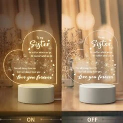 Sisters Gifts From Sister, Sister Birthday Gift Ideas - Engraved Night Light, Birthday Gifts For Sister From Sister Brother, Mothers Day Graduation Christmas Gifts For Sister -Xmas Lighting Shop 81TZ7O3F0nL. AC SL1500