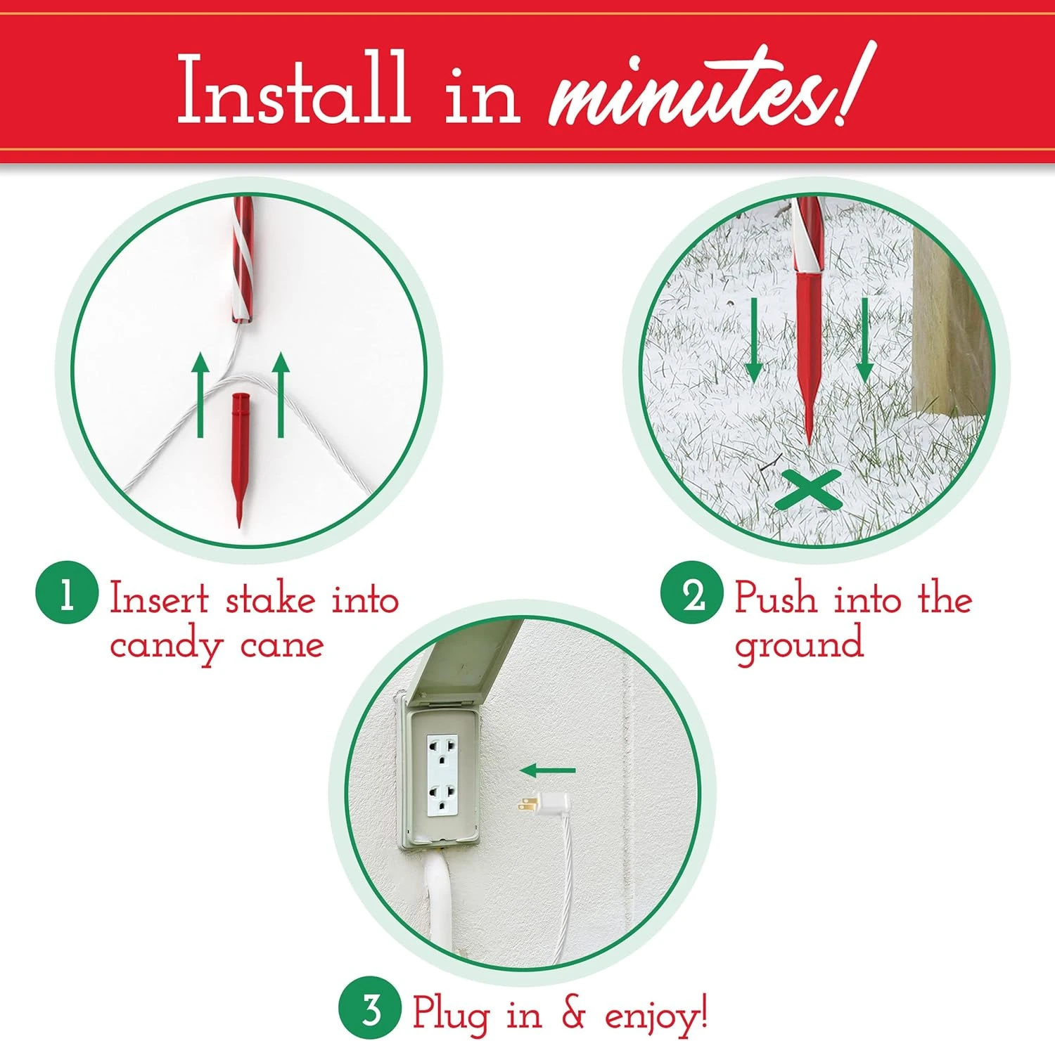 PREXTEX 10 Christmas Candy Cane Pathway Lights Markers For Indoor And Outdoor Use - Christmas Light Up Candy Cane Walkway Outside (2 Sets Of 5 Candy Canes, 22 Inches Tall) 4 PREXTEX 10 Christmas Candy Cane Pathway Lights Markers For Indoor And Outdoor Use - Christmas Light Up Candy Cane Walkway Outside (2 Sets Of 5 Candy Canes, 22 Inches Tall) - Image 4