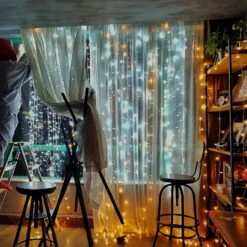 Battery Operated String Lights, 42.6ft 120 LED Battery Powered Fairy Lights With Timer And 8 Modes, IP 65 Waterproof Twinkle Lights For Indoor Outdoor Christmas Tree Wedding Party Bedroom(Warm White) -Xmas Lighting Shop 81TaCQXUxyL. AC SL1500