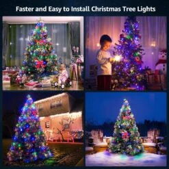 Christmas Tree Lights Christmas Lights Outdoor Indoor 400Led 9.84Ft 10 Lines Christmas Lights With 8 Modes And Timer, Fairy Tree Lights For Wedding Home Party 6Ft - 9Ft Xmas Tree Decor(Multicolor) -Xmas Lighting Shop 81Tk4 QfleL. AC SL1500