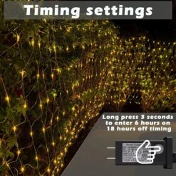 Net Lights Outdoor, 10ft×10ft Gazebo Mesh Lights, 270 LED 8 Lighting Modes, Connectable Net Lights For Gazebo, Waterproof Mesh Lights For Backyard, Garden, Holiday, Christmas, Bush (Warm White) -Xmas Lighting Shop 81TrnJIYwFL. AC SL1500