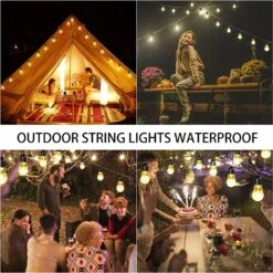 BIUYOY Battery Operated String Lights Outdoor Fairy Lights 16.4ft 30LED Globe Indoor Decorative Christmas Patio Lights Waterproof 8 Modes With Remote For Party Garden Porch Yard Wedding(Warm White) -Xmas Lighting Shop 81UoZ8gzkL. AC SL1500