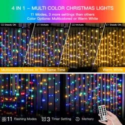 Ollny Christmas Lights Outdoor String Lights 210ft/640 LED Super Long Multicolor 11 Modes&Timer Remote Waterproof Plug In Fairy Light For Xmas Tree Patio Holiday Indoor Decorations Warm White -Xmas Lighting Shop 81V1Qx0HApL. AC SL1500