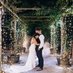 QITONG 2 Pack White Solar String Lights Outdoor, Each 66ft 200LED Solar Outdoor Lights With 8 Lighting Modes, Solar Christmas Lights Waterproof For Outside Garden Patio Yard Tree Party Wedding -Xmas Lighting Shop 81VU49PM3dL. AC SL1500